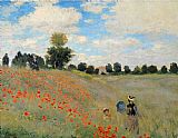 Claude Monet Famous Paintings - Wild Poppies Near Argenteuil